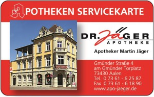           Service- und Kundenkarte der Apotheke Dr. Jäger